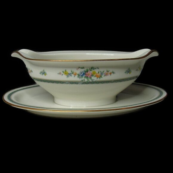 Noritake Other - Noritake - Amenity (#7228) - Gravy Boat with Attached Underplate
